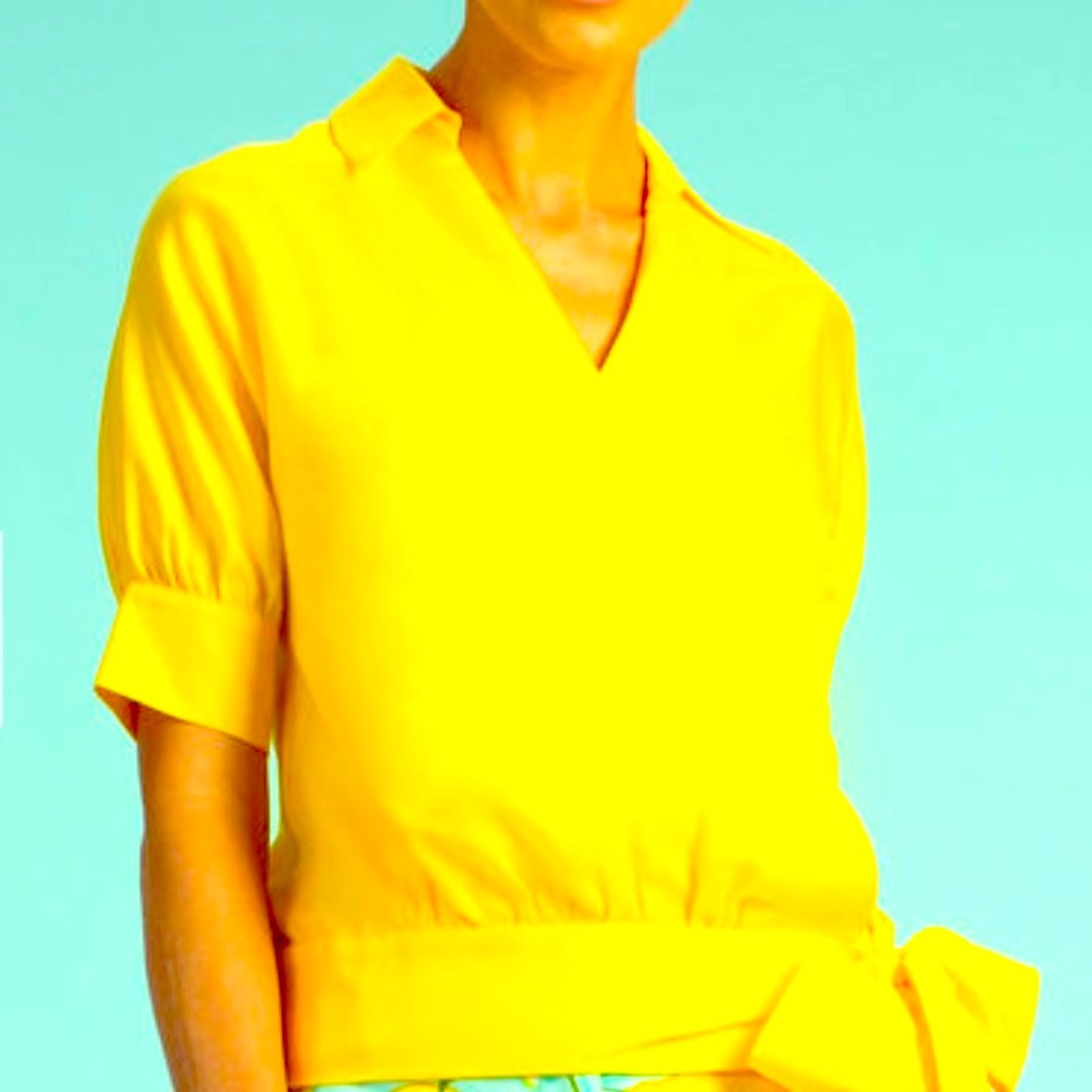 NEWl! Never worn yellow Cotton shirt -